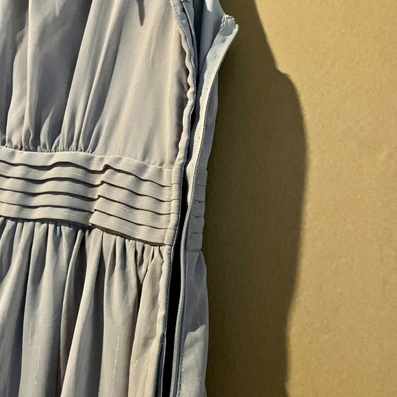 NWOT ModCloth Size Medium Sunny City in Moon Gray Halter Dress with Side Pockets - Picture 8 of 9